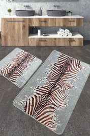 Mijölnir Juego de alfombras de baño multicolor de 2 piezas